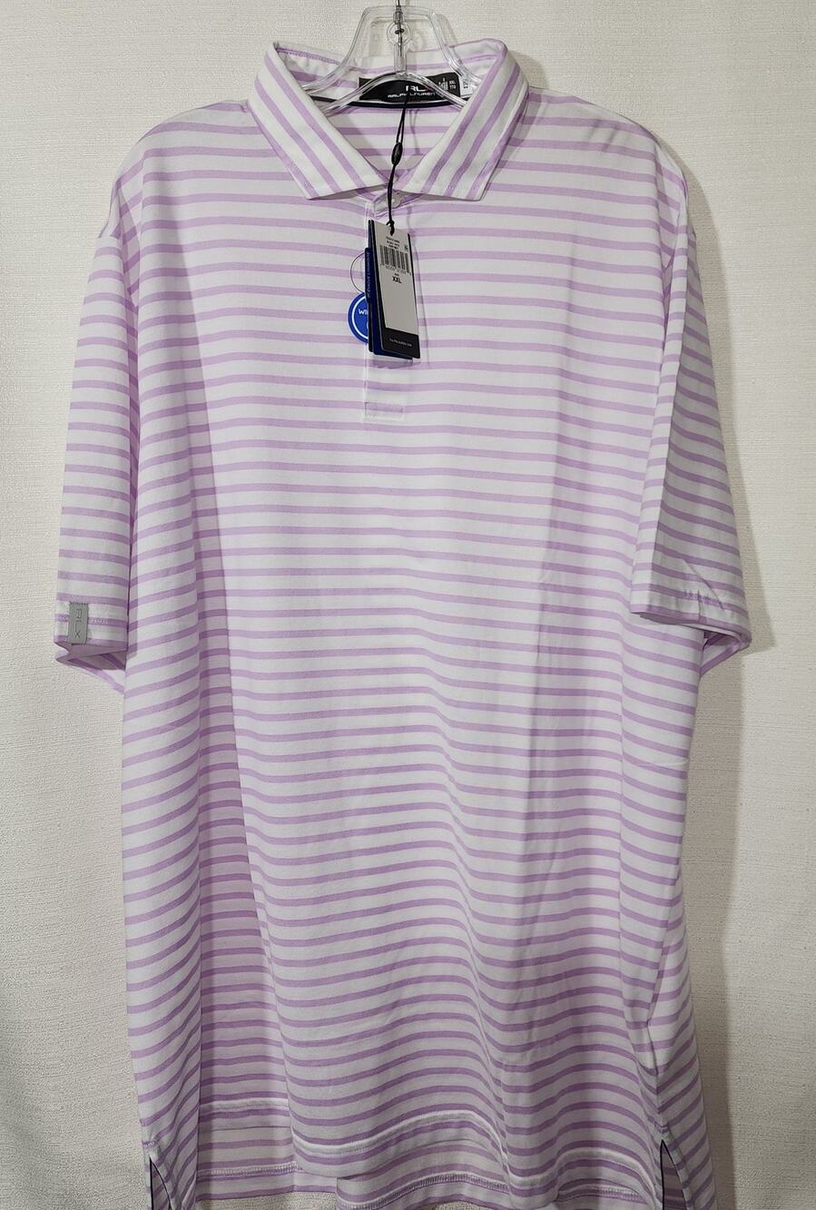 RLX Ralph Lauren Polo Men's XXL Purple/White stripe NWT
